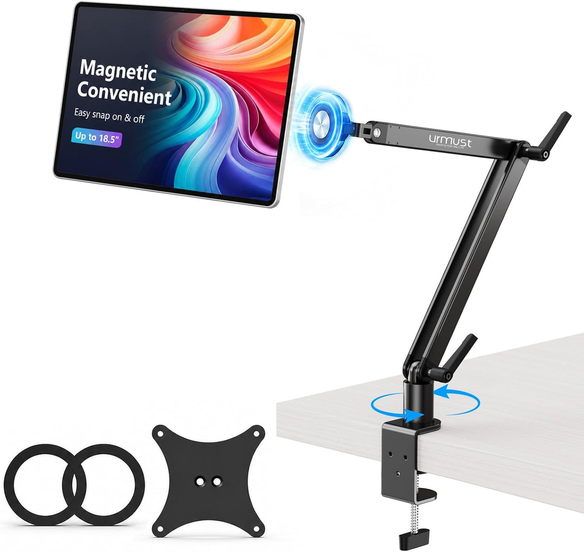 Soporte magnético para iPad, soporte de escritorio para tablets y monitores portátiles M