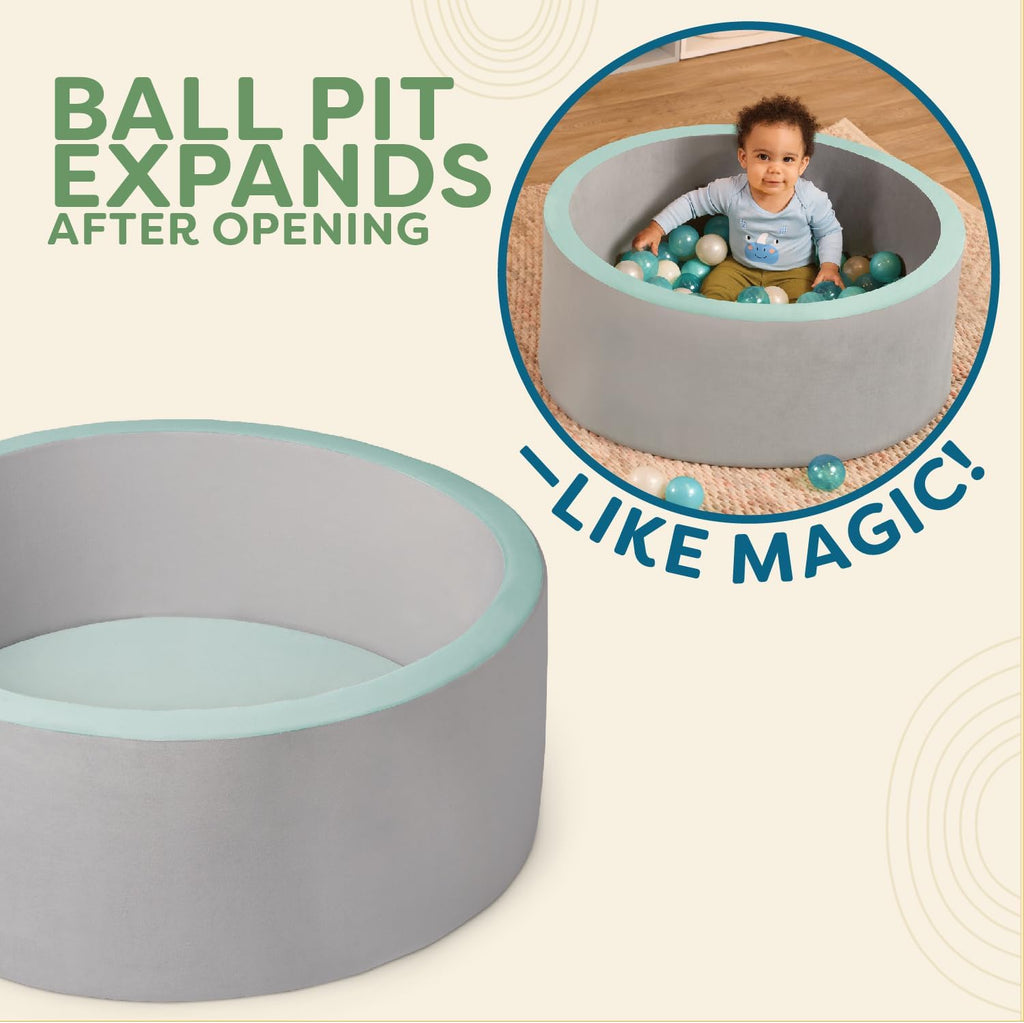 B. toys Battat Piscina de Pelotas de Espuma Suave con 100 Pelotas Reforzadas Resistentes a Aplastamiento