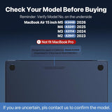 Soonjet Compatible con MacBook Air 15 pulgadas, funda M4 2025 2024...