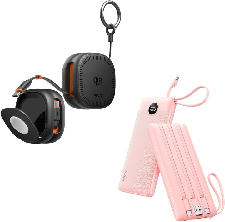 VRURC Cargador portátil Power Bank y estación de carga 3 en 1 para...