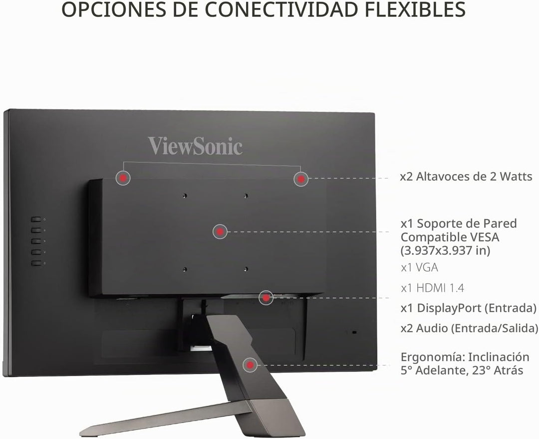 ViewSonic VX2267-MHD Monitor de 22 pulgadas 1080p, frecuencia de ac...