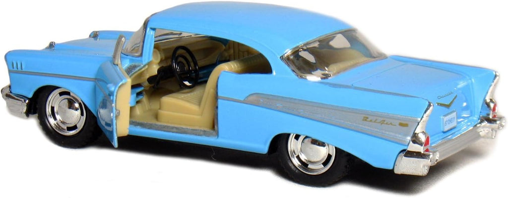 KiNSMART 1957 Chevy Bel Air Coupe Escala 1:40 Auto clásico de metal fundido 5" (juego de 4)