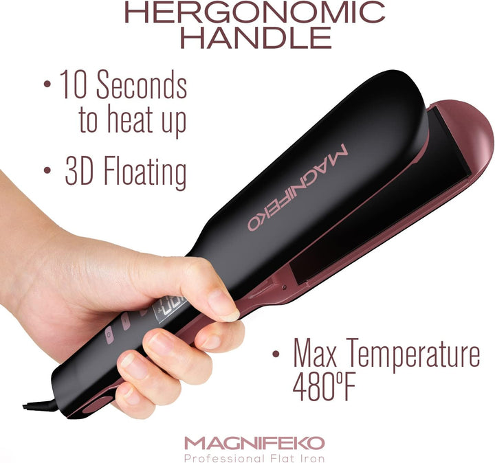 Magnifeko - Plancha de pelo de cerámica - Plancha - Plancha de Cabe...