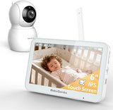 Baby Ganibs Monitor de bebé con cámara y audio: pantalla táctil IPS...