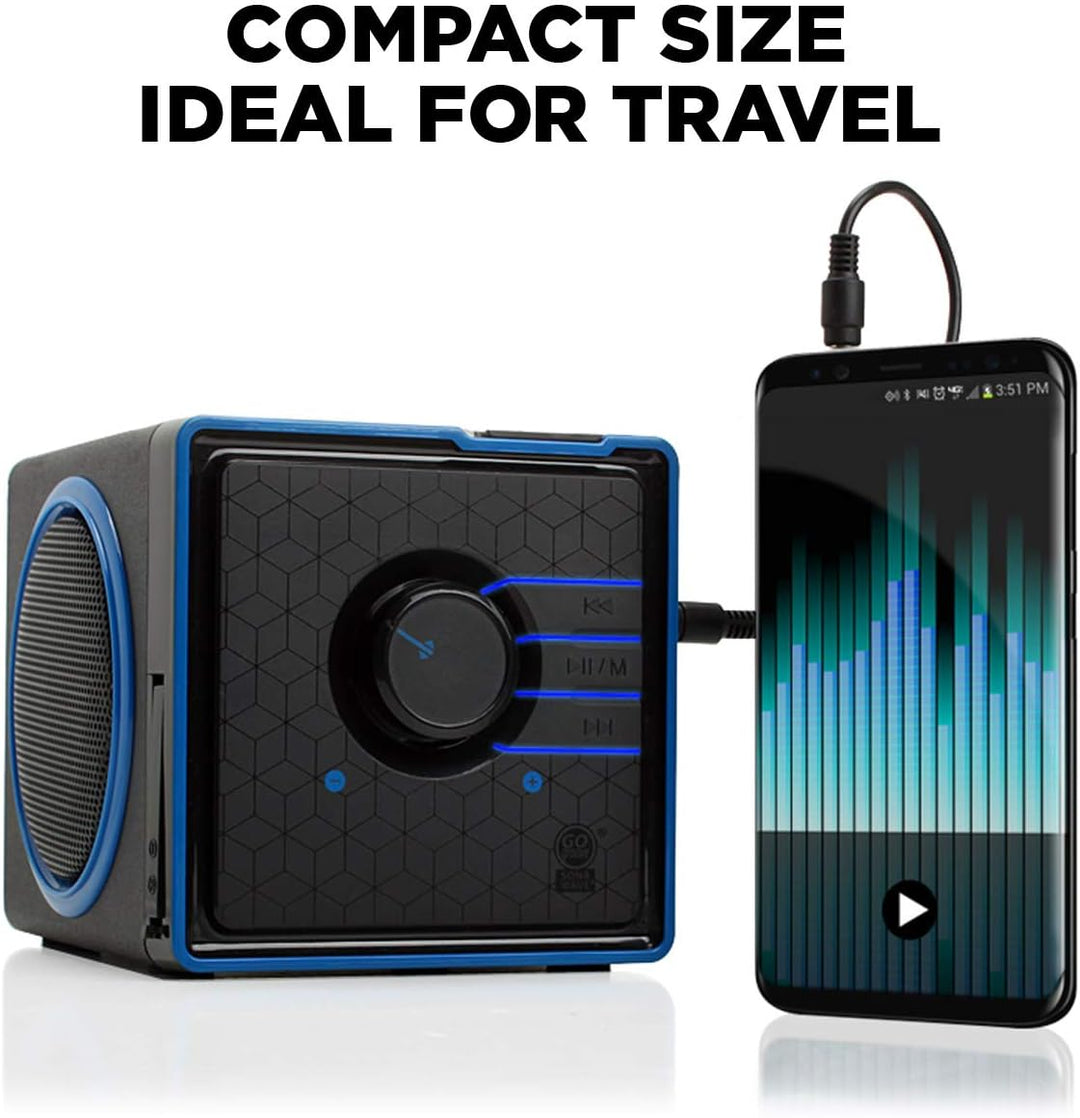 GOgroove SonaVERSE BX - Altavoz portátil con cable y reproductor de...