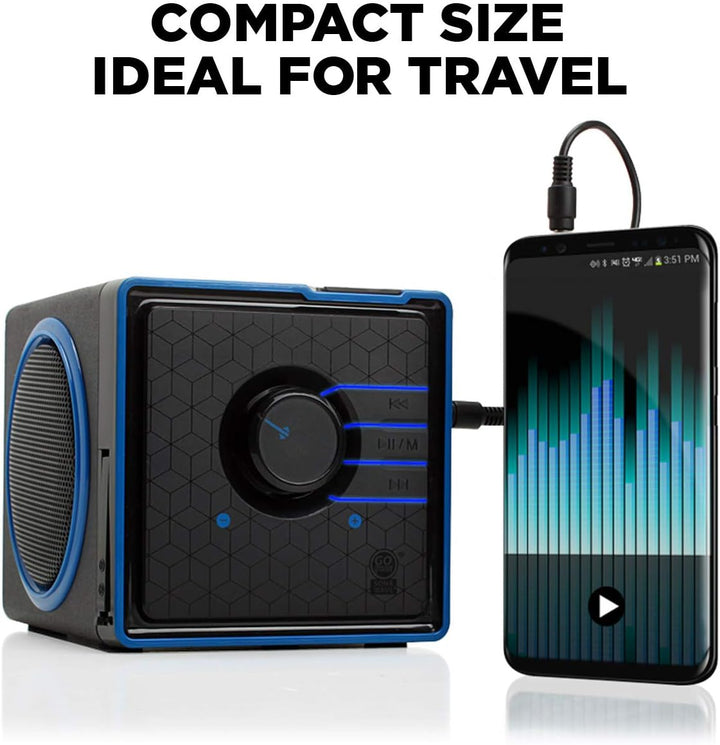 GOgroove SonaVERSE BX - Altavoz portátil con cable y reproductor de...