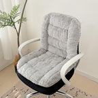 Cojín de asiento de oficina con respaldo de felpa para silla de juegos, cojín antideslizante para silla de escritorio, 18.8 x 35.4 pulgadas