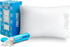 Fluff and Stuff Comfort Pillow | Almohadas de espuma viscoelástica tamaño Queen, diseñadas y aprobadas por quiroprácticos 2 en 1 para soporte de espalda y almohadas de cama | Almohada