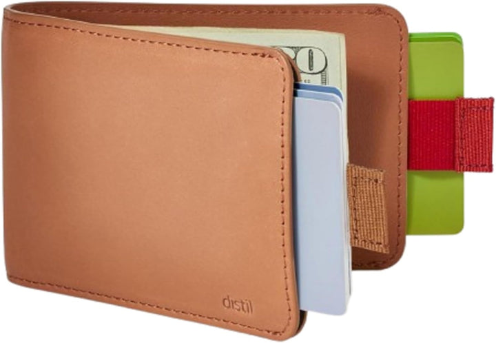 Distil Union - Billeteras plegables de cuero, diseño delgado y mini...
