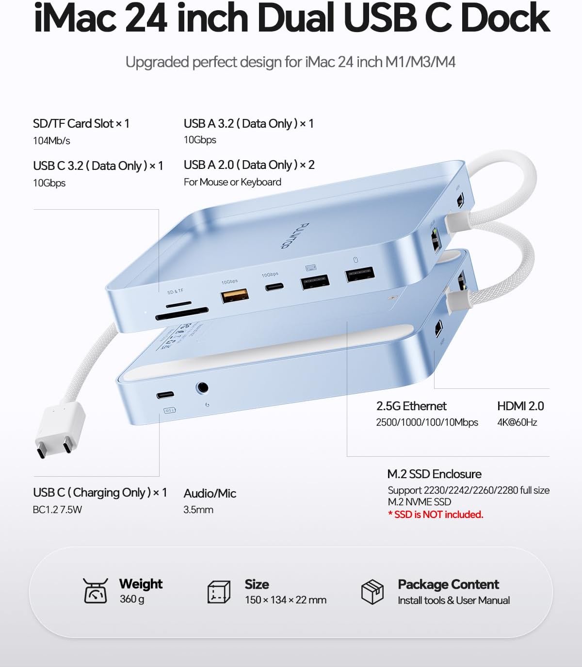PULWTOP, BD182C-B, hub USB