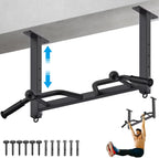 Kipika 32" Barra de tracción de techo montada - Muy duradera, Altamente ajustable, Barra de dominadas multifuncional - Sistema de gimnasio en casa con colgador para bolsa de golpe y entrenamiento con bandas de resistencia