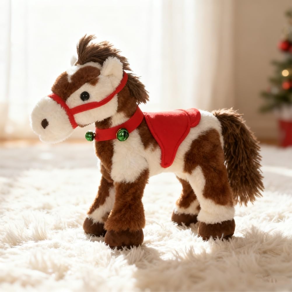 FOUR KAQA Spotted - Caballo eléctrico de peluche poni