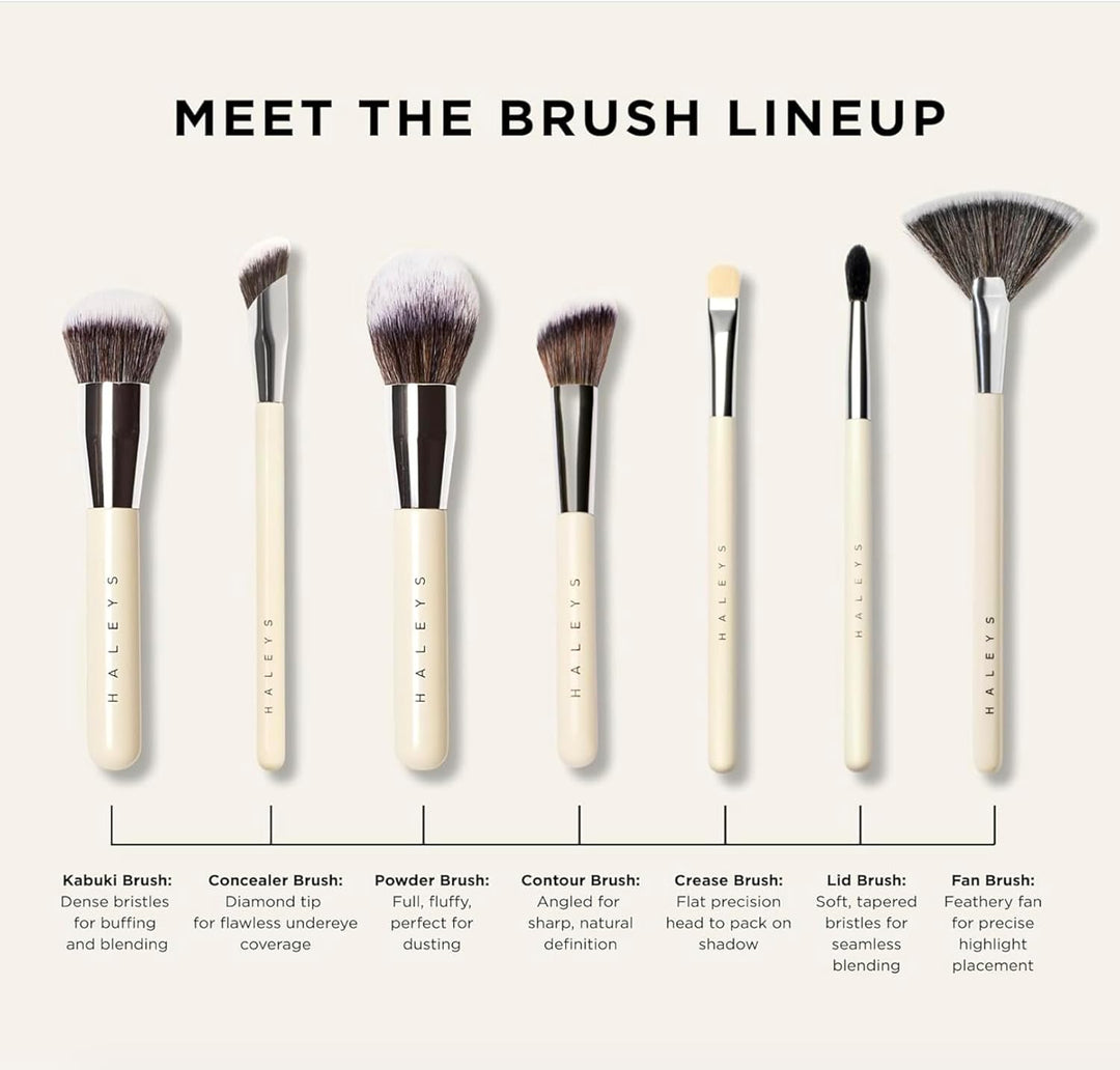 HALEYS Brocha de maquillaje kabuki \u2013 Brocha de base vegana par...