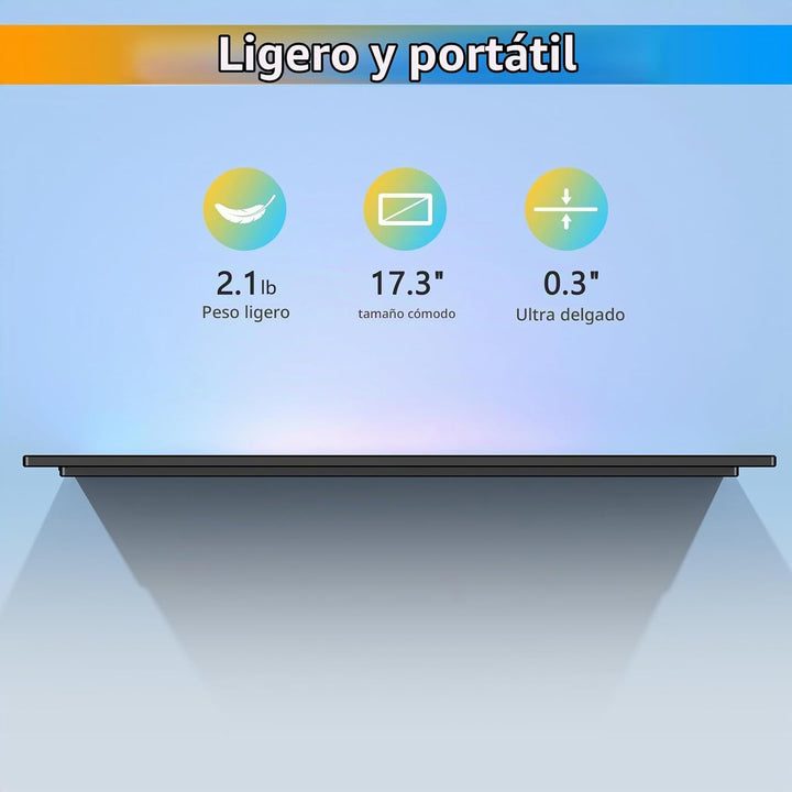 WGK Monitor portátil de borde estrecho de 17.3\u201D 1080P FHD 144H...