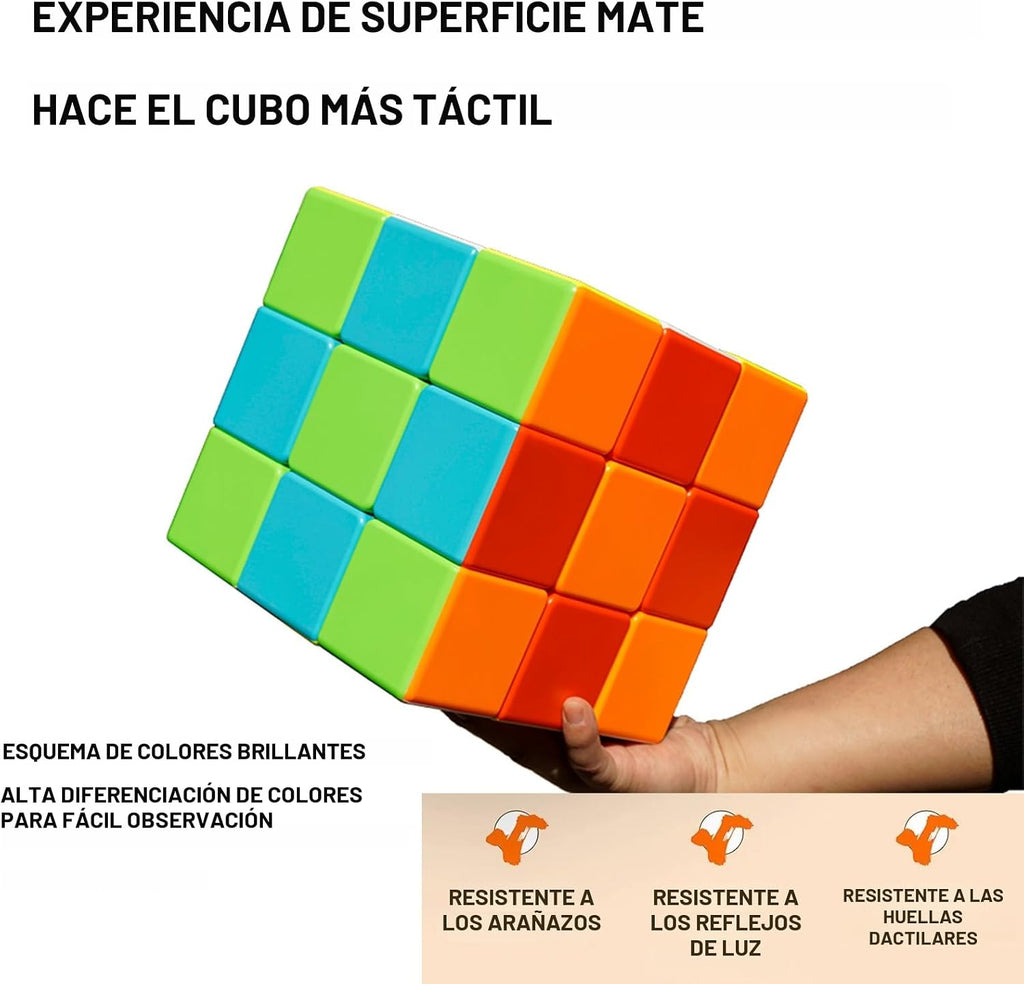 Cubo Mágico Gigante, Cubo de Velocidad 3x3 de 18 cm Gran Caja de Rompecabezas Sensorial 3D con Combinación de Colores, Regalo de Cumpleaños, Navidad y Relleno de Medias para Niños, Adultos, Juguetes