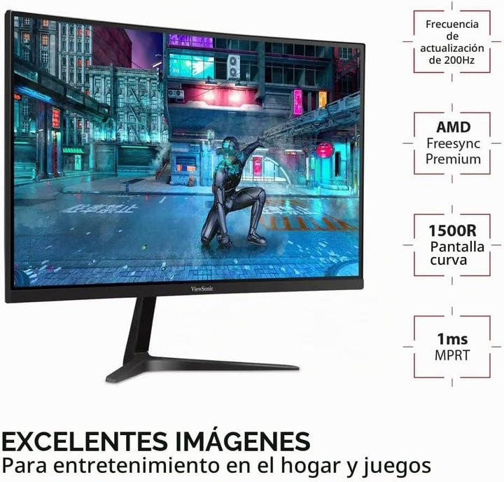 ViewSonic VX2718-PC-MHD Monitor de juegos curvado de 27 pulgadas 10...