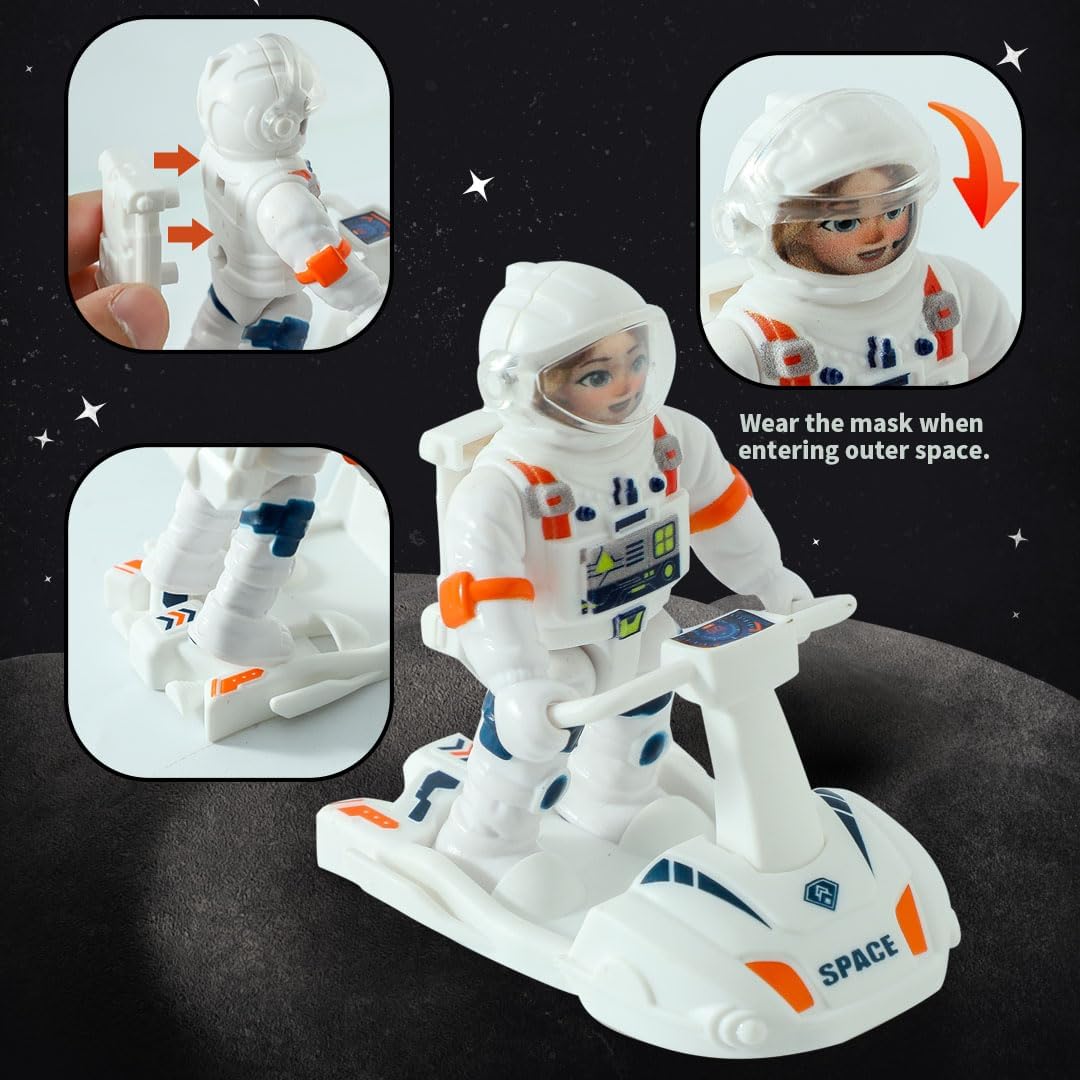Wbzle Juguete espacial de juguete OVNI con extraterrestre y astrona...
