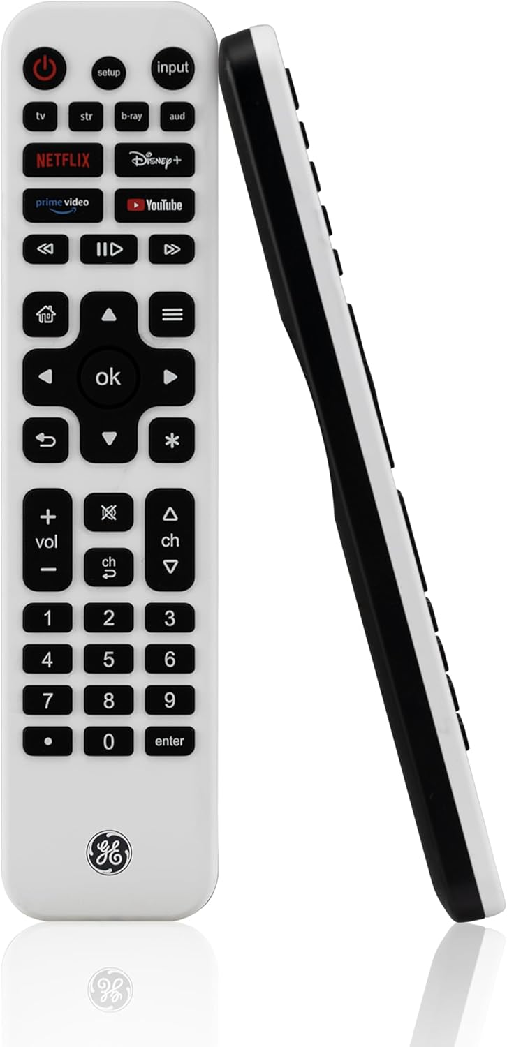 GE Control Remoto Recargable para TV, Control Remoto Universal, Iluminado