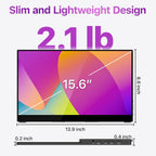 cocopar Monitor portátil con pantalla táctil de 15.6 pulgadas 1080P...