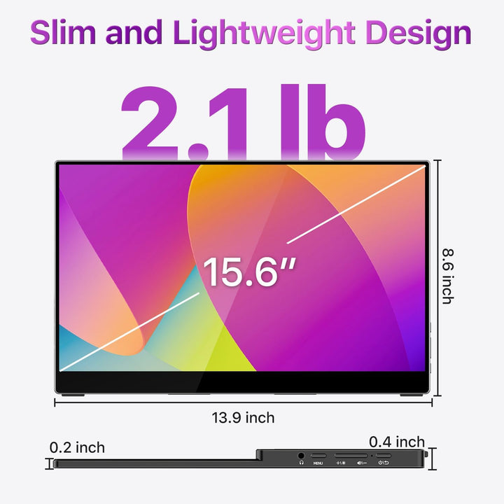 cocopar Monitor portátil con pantalla táctil de 15.6 pulgadas 1080P...