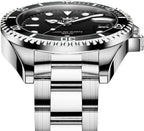 OLEVS Reloj para Hombre Con Diamante Analógico Quartz Negocios Resistente al Agua Acero Inoxidable Fecha Semana Luminiscente Reloj para Hombres