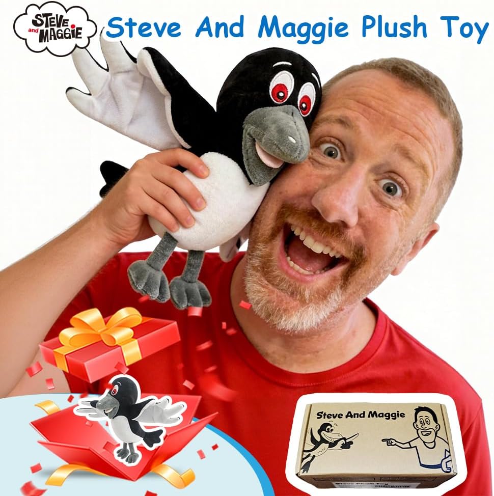 Juguetes de peluche de Steve y Maggie, para niños de 1 año en adela...