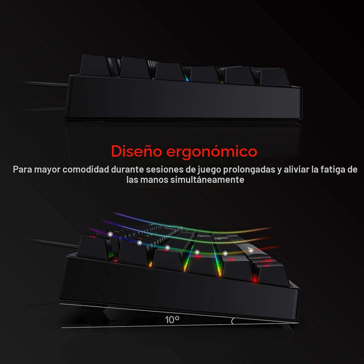 Redragon Teclado mecánico para juegos K582 RGB, 100% 104 teclas de...