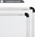 VUSIGN Combinación de pizarra blanca y tablero de corcho, tablero de borrado en seco de 17 x 23 pulgadas y tablero de corcho para el hogar u oficina, tablero de anuncios montado en la pared con marco