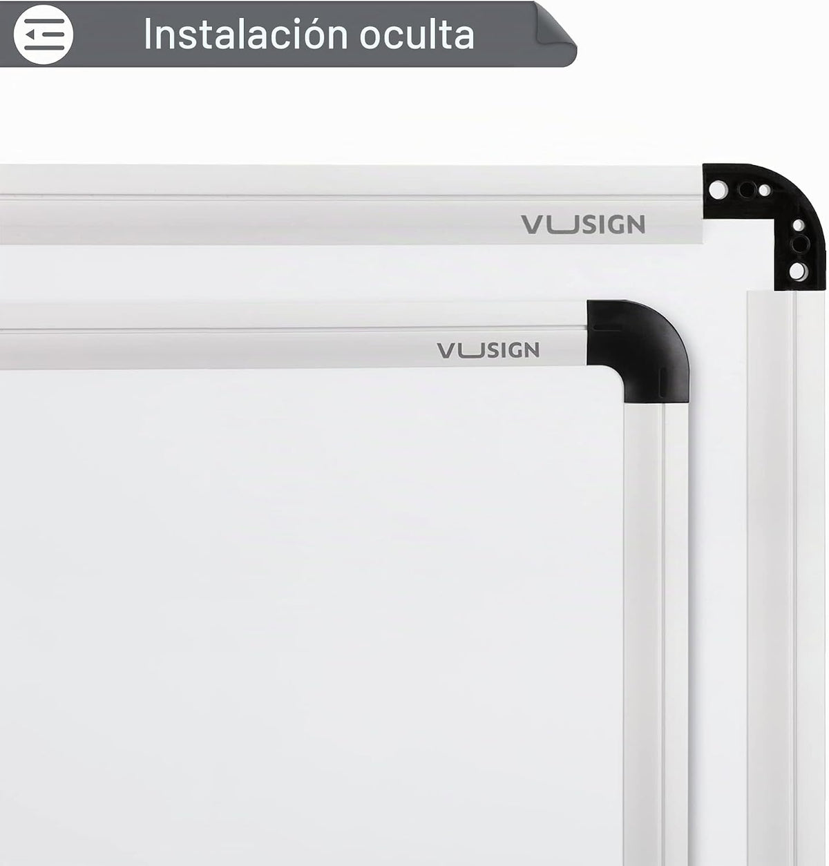 VUSIGN Combinación de pizarra blanca y tablero de corcho, tablero de borrado en seco de 17 x 23 pulgadas y tablero de corcho para el hogar u oficina, tablero de anuncios montado en la pared con marco