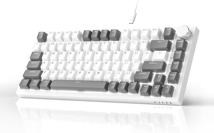 Ajazz AK820 - Teclado mecánico para juegos con cable, 75% con cable...