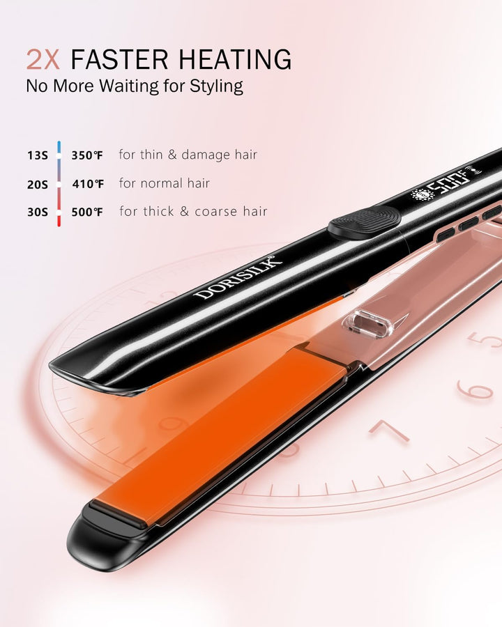 DORISILK Plancha de pelo profesional de alta temperatura de 500 gra...