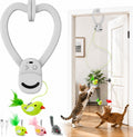 Juguetes interactivos para gatos de interior: varita de plumas de ave voladora automática, juguete de persecución, ejercicio, enriquecimiento y estimulación, USB recargable, duradero, seguro, juguete