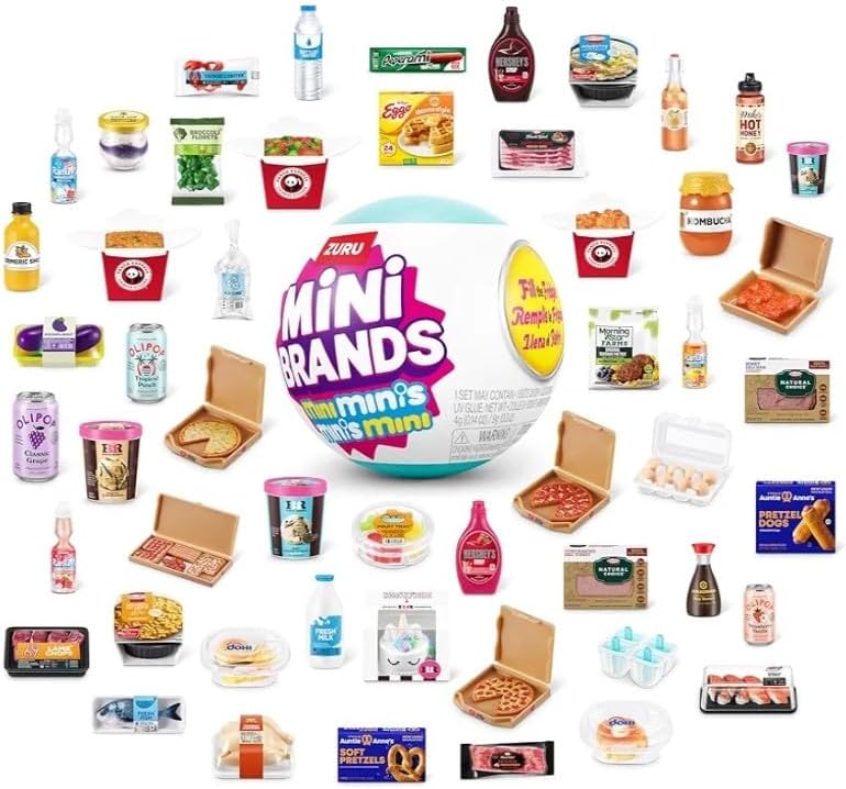 ZURU Mini Minis Refrigerador + 3 Cápsulas, Set para Llenar el Refri...