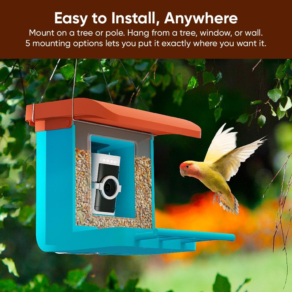 Wyze Bird Feeder - Funda para cámara con lente macro (azul)