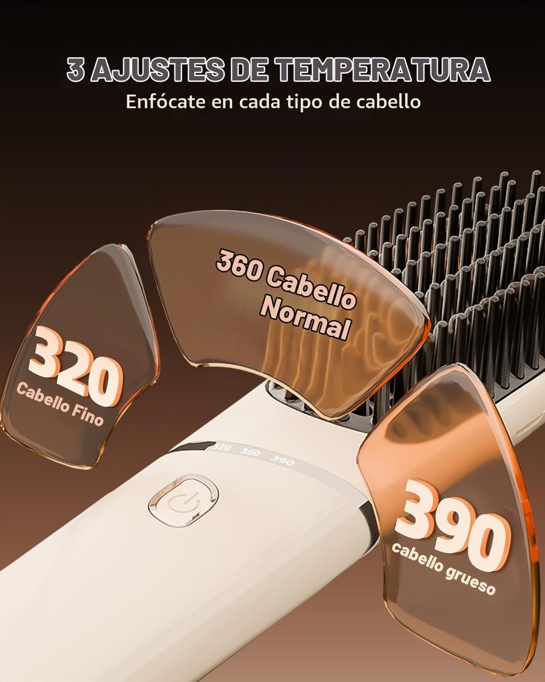 Cepillo alisador de cabello, alisador de pelo iónico portátil para...