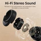 NE92 - Auriculares para dormir, ultra mini auriculares para dormir de lado 0.11 oz, auriculares inalámbricos Bluetooth 6.0, tiempo de reproducción de 40 horas, sonido estéreo de alta fidelidad