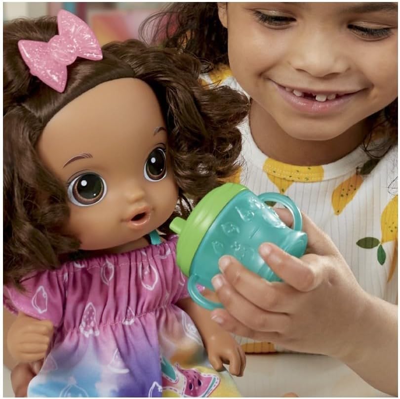 Baby Alive Muñeca Fruity Sips, Limón, Juguetes para niñas de 3 años...