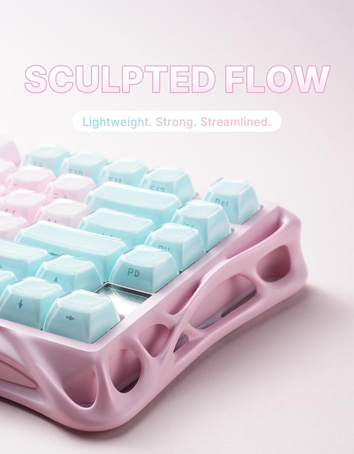 GravaStar Mercury K1 Lite - Teclado para juegos 75%, teclado inalám...