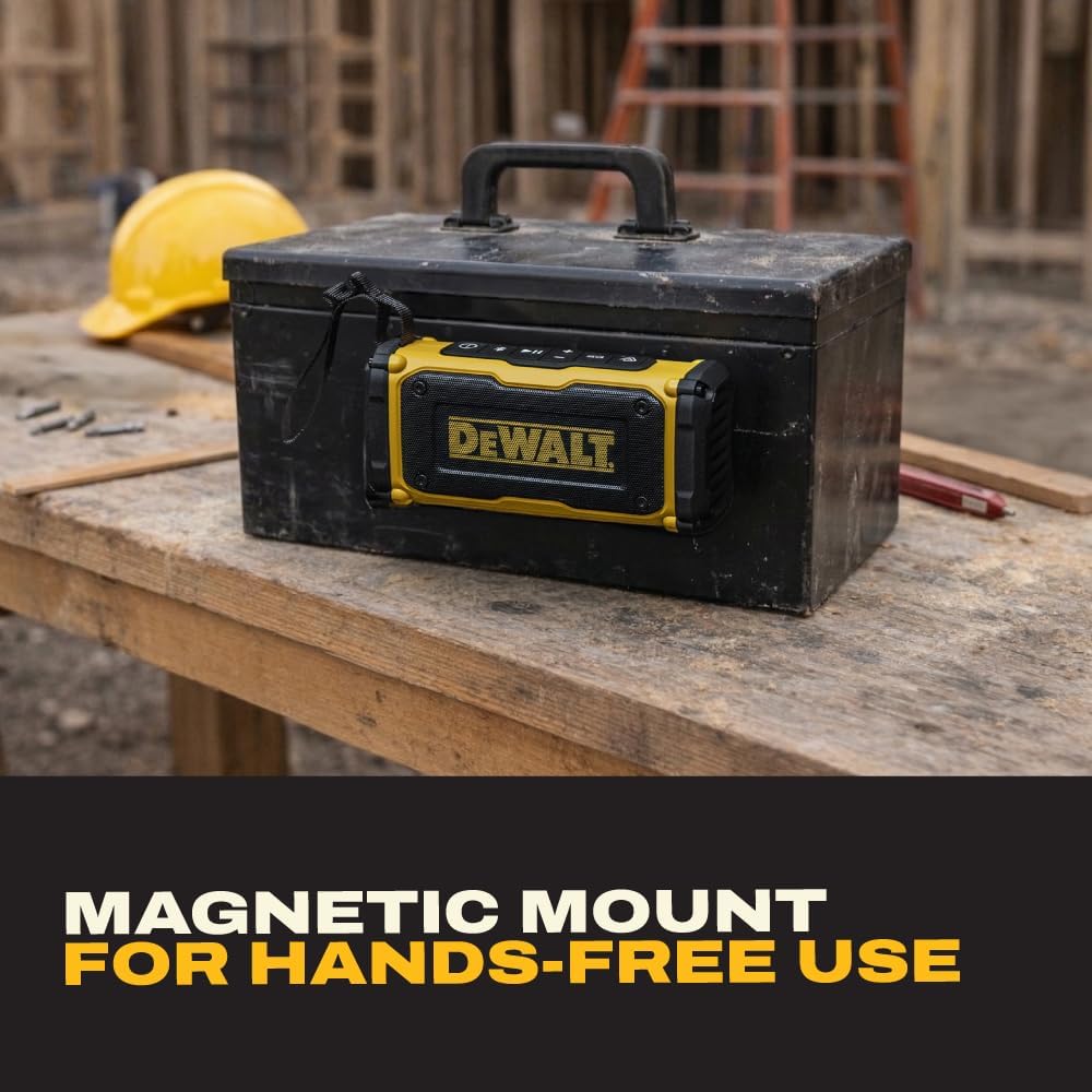 DEWALT Altavoz Bluetooth magnético ToughSound Pro de alta resistenc...