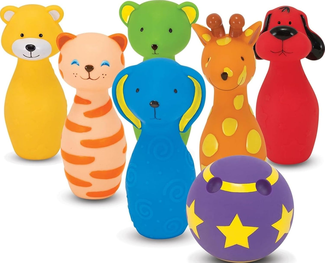 Melissa &amp; Doug K's, juego de los amigos del boliche, 6 pine...