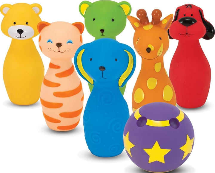 Melissa &amp; Doug K's, juego de los amigos del boliche, 6 pine...