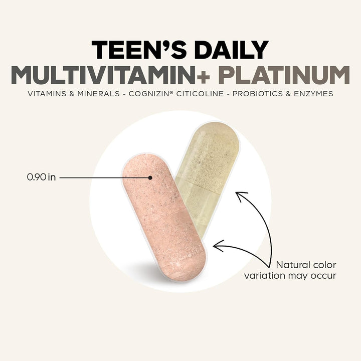 Codeage Suplemento multivitamínico + platino para adolescentes, vit...