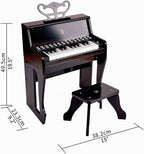 Hape Aprende con luces Piano negro con taburete