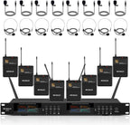 MICNAUX Sistema de micrófono inalámbrico de solapa con auriculares...