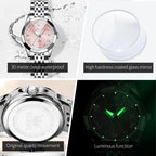 OLEVS Reloj de moda impermeable de lujo para mujer
