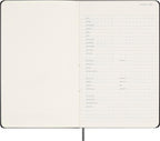 Moleskine Agenda semanal clásica sin fecha, tapa dura, grande (5 x 8.25 pulgadas), negro, 288 páginas