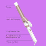 Conair Rizador de cerámica doble de 1 pulgada, barril de 1 pulgada...