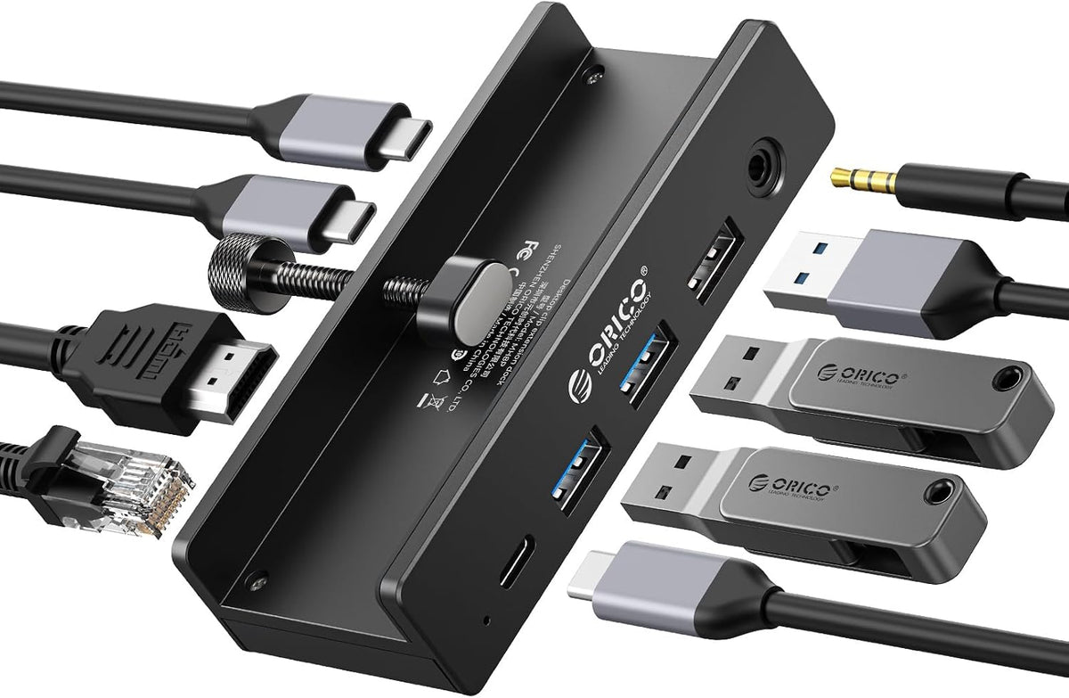 ORICO, ORICO-MH8P-BK-BP, hub USB de 4 puertos