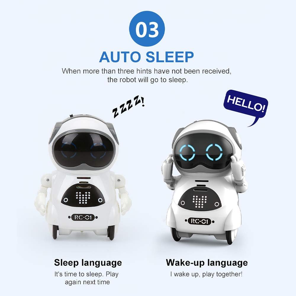GoolRC 939A Robot de Bolsillo que Habla, Diálogo Interactivo con Reconocimiento de Voz, Grabación, Canto, Danza, Cuento de Historias, Mini Robot