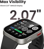 Amazfit Reloj inteligente Bip Max, pantalla AMOLED de 2.07", GPS, iOS